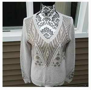 Hollister Multi Color Brown Ladies Sweater Sz M